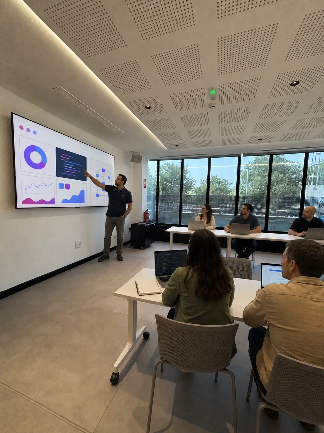 Clase de WAT comparando herramientas de automatización en pantalla